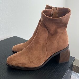 Anne Klein Brown Suede Ankle Boots